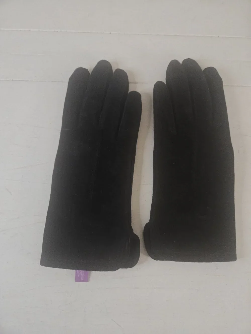 Grandoe Thinsulate Thermal Insulation Small Black Women's Suede Leather Gloves
